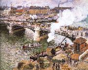 Camille Pissarro Rainy Rouen painting